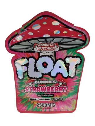 Strawberry Float Mushroom Gummies + Delta 9 THC 2500mg