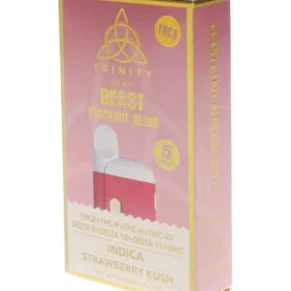 Strawberry Kush Trinity Hemp The Beast Knockout Blend Mod Box Vape 5G