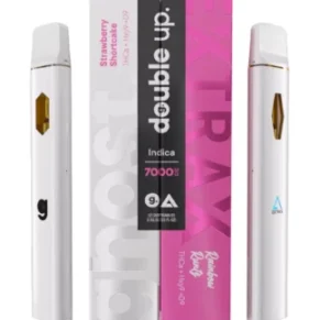 Strawberry Shortcake+Rainbow Runtz Ghost Extrax Double Up THC-A + Hxy9 + D9 Two Disposables 7000mg