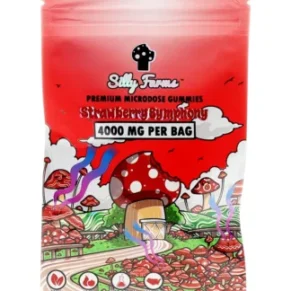 Strawberry Symphony Silly Farms Vegan Mushroom Gummies 4000MG