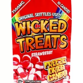 Strawberry Wicked Treats Freeze Dried THCA | THCP Candy 7500mg