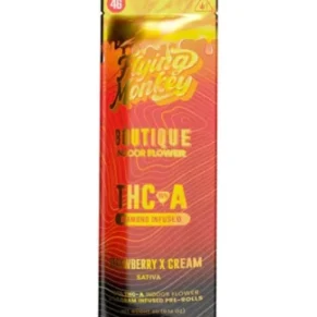 Strawberry X Cream Flying Monkey THC-A Diamond Infused Boutique Collection Pre-Roll 4G
