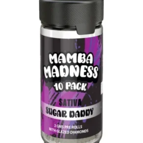 Sugar Daddy Mamba Madness Full Spectrum Blend Pre Rolls 10 Pack Jar 2GM