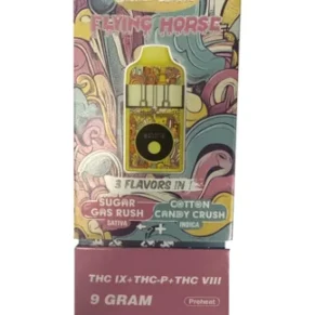 Sugar Gas Rush | Cotton Candy Rush Flying Horse Stoner Blend 3in1 Disposable 9G