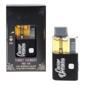 Sunset Sherbet Caviar Dreams Live Diamond Blend THCA+THCP Disposable 6MG