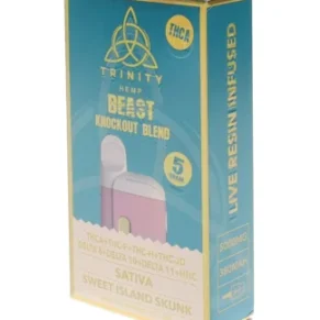 Sweet Island Skunk Trinity Hemp The Beast Knockout Blend Mod Box Vape 5G