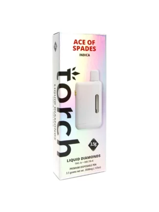Ace of Spades Indica Torch D6+THC-A Liquid Diamonds Vape 3.5G
