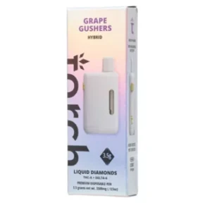 Grape Gushers Hybrid Torch D6+THC-A Liquid Diamonds Vape 3.5G