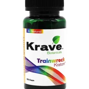 Trainwreck Krave Botanicals Kratom Capsules 75ct