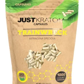 Trainwreck Just Kratom Mitragyna Speciosa Capsules 1000ct