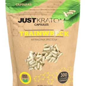 Trainwreck Just Kratom Mitragyna Speciosa Capsules 300ct