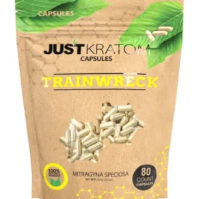 Trainwreck Just Kratom Mitragyna Speciosa Capsules 80ct