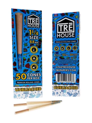 Tre House Unbleached Cones 1 1/4 50cs