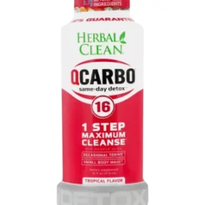 Tropical Herbal Clean QCarbo16 Same-Day Premium Detox Drink 16 Fl Oz