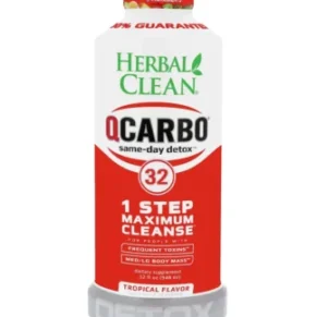 Tropical Herbal Clean QCarbo32 Same-Day Premium Detox Drink 32 Fl Oz