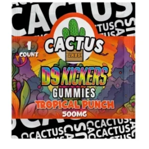 Tropical Punch Cactus Labs Delta 9 Kickers Gummies 500mg
