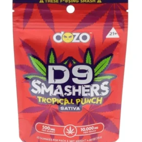 Tropical Punch Dozo Delta 9 Smasher Gummies 20ct 10000MG