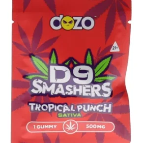 Tropical Punch Dozo Delta 9 Smasher Gummies 1ct 500MG
