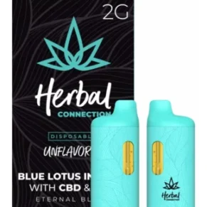 Unflavored Herbal Connection Blue Lotus Infused Eternal Blend Vape 2G