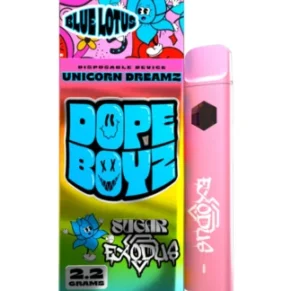 Unicorn Dreamz Dope Boyz Blue Lotus Sugar Exodus Disposable 2.2G