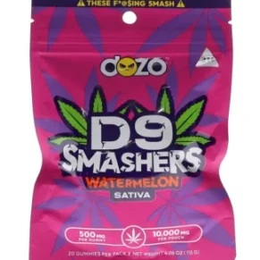 Watermelon Dozo Delta 9 Smasher Gummies 20ct 10000MG