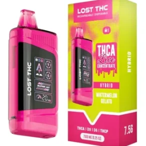 Watermelon Gelato Lost THC THCA Blend Live Concentrate Disposible 7500MG