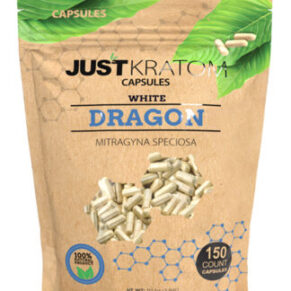 White Dragon Just Kratom Mitragyna Speciosa Capsules 150ct