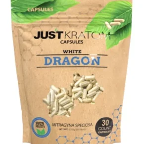White Dragon Just Kratom Mitragyna Speciosa Capsules 30ct