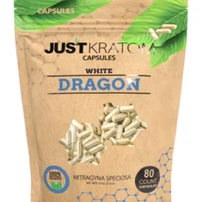 White Dragon Just Kratom Mitragyna Speciosa Capsules 80ct