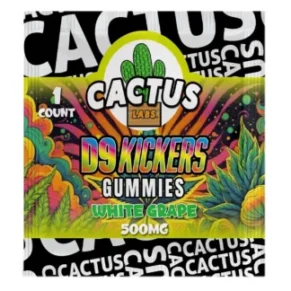 White Grape Cactus Labs Delta 9 Kickers Gummies 500mg