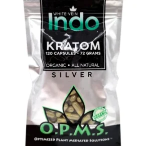 White Indo OPMS Silver Kratom Capsules 120ct