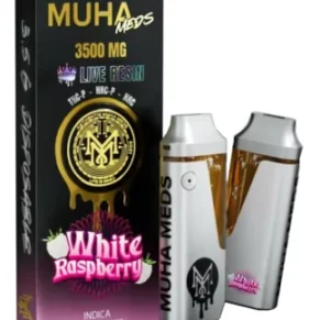 White Raspberry Muha Meds Live Resin THCP+HHCP+HHC Vape 3500MG