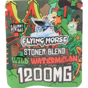 Wild Watermelon Flying Horse Stoner Blend Infused Gummies 1200MG