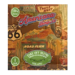 Sour Apple Americana Hemp Co Take Off Blend Gummies 150mg