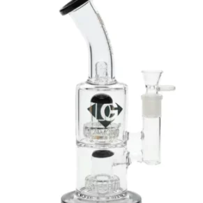 12″ Dube Double Matrix Showerhead Water Pipe Diamond Glass