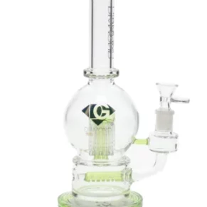 10″ Orb Showerhead Dab Rig Diamond Glass