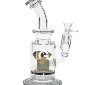 10″ Chunk Colored Slit Perc Dab Rig Diamond Glass