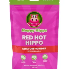 Happy Hippo Red Hot Hippo Red Maeng Da Kratom Powder 4oz