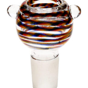 18MM Red Yellow and Blue Male Glass Bowl