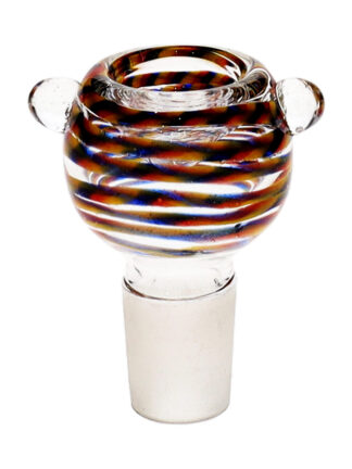 18MM Red Yellow and Blue Male Glass Bowl