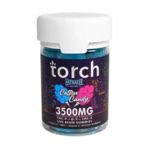 Cotton Candy Torch Haymaker Blend Live Resin Gummies 3500mg