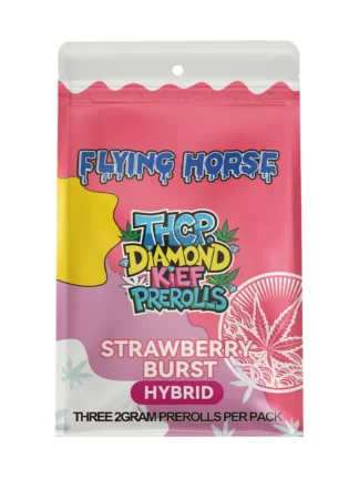Strawberry Burst Flying Horse THCP Diamond Kief Pre-Rolls 3ct