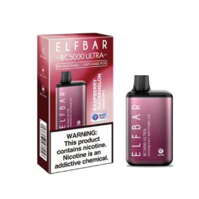 ELF BAR ULTRA 5000 Disposable Pod Device - 5000 Puffs - Integrated 650mAh Battery - Raspberry Watermelon