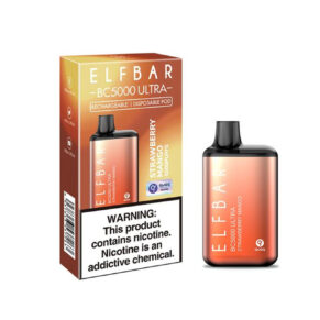 ELF BAR ULTRA 5000 Disposable Pod Device - 5000 Puffs - Integrated 650mAh Battery - Strawberry Mango
