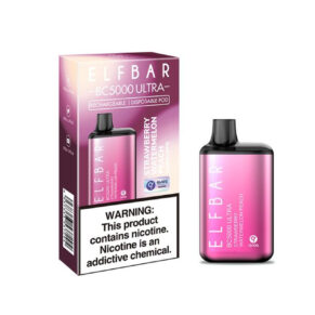 ELF BAR ULTRA 5000 Disposable Pod Device - 5000 Puffs - Integrated 650mAh Battery - Strawberry Watermelon Peach