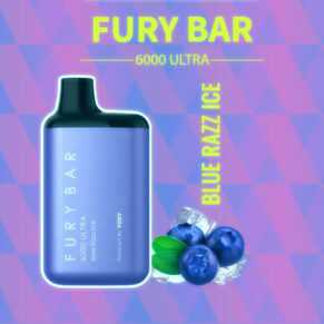 FURY BAR ULTRA Blue Razz ICE 6000 - 5% Nicotine Level - Rechargeable -
