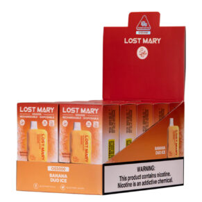 LOST MARY OS5000 Disposable Vape - Banana DUO Ice (NEW!)