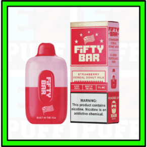 Strawberry Cereal Donut Milk - FIFTY BAR - MADE IN USA by Beard Vape - 6500 Puff Disposable