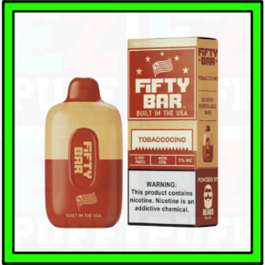 Tobaccocino - FIFTY BAR - MADE IN USA by Beard Vape - 6500 Puff Disposable