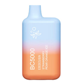 (ELF BAR) EBDESIGN BC5000 Disposable Vape - 5000 puff - Strawberry Pear Orange ICE DISCONTINUED